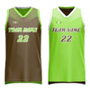 Carolina Reversible 3HP V Neck Basketball Singlet Front View